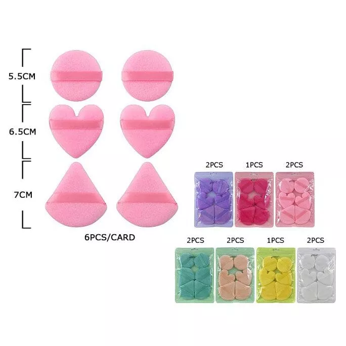 6pcs-beauty-care-powder-puff-set-1063-12-units 6PCS Beauty Care Powder Puff Set 1063 (12 units)