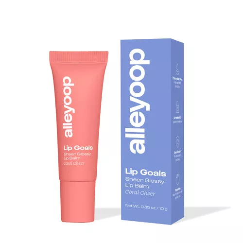 alleyoop-lip-goals-sheer-glossy-lip-balm-coral-cheer-0-35-oz alleyoop - Lip Goals Sheer Glossy Lip Balm Coral Cheer 0.35 oz.