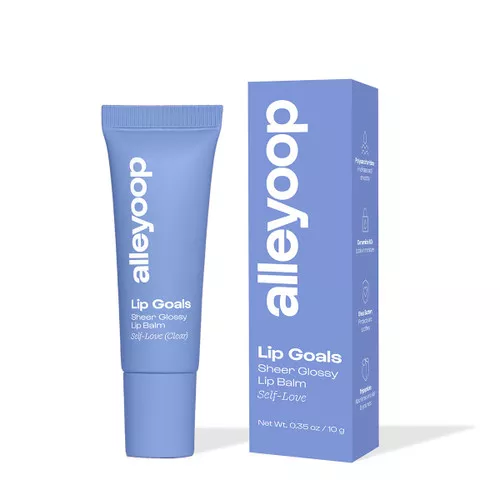 alleyoop - Lip Goals Sheer Glossy Lip Balm Self-Love Clear 0.35 oz.