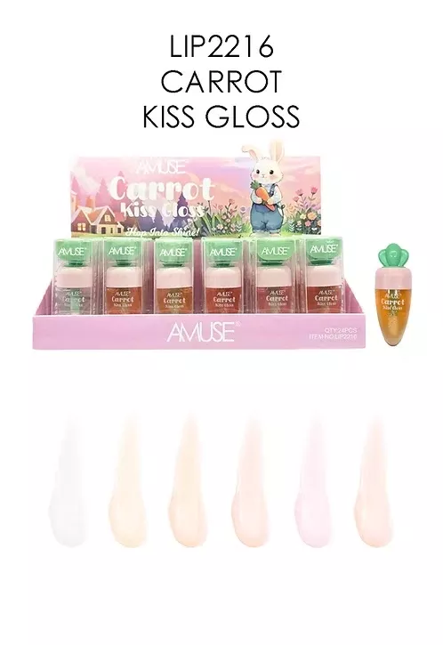 amuse-carrot-kiss-gloss-display-24pcs AMUSE - CARROT KISS GLOSS - DISPLAY (24PCS)