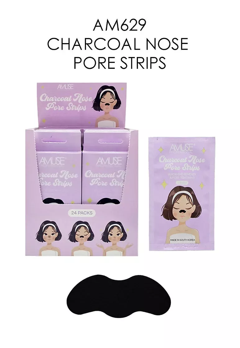 AMUSE - CHARCOAL NOSE PORE STRIPS (24 PAKCS)