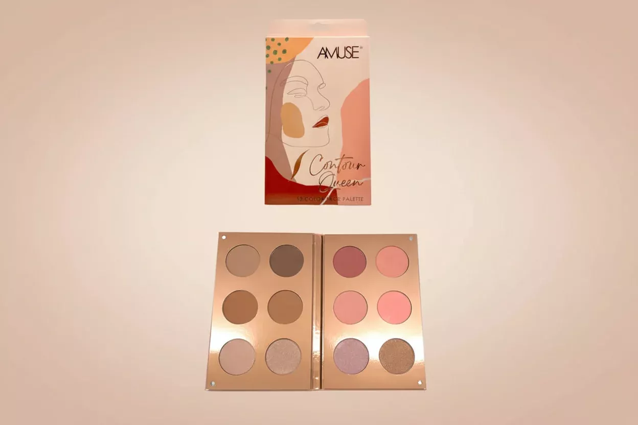 AMUSE - CONTOUR QUEEN 12 COLOR FACE PALETTE-1PC