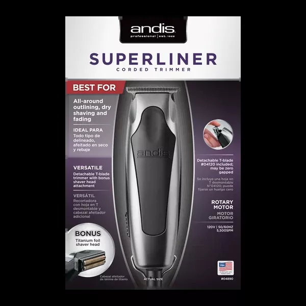 andis-superliner-t-blade-trimmer-with-bonus-shaver-head ANDIS SuperLiner T-Blade Trimmer (with Bonus Shaver Head!)