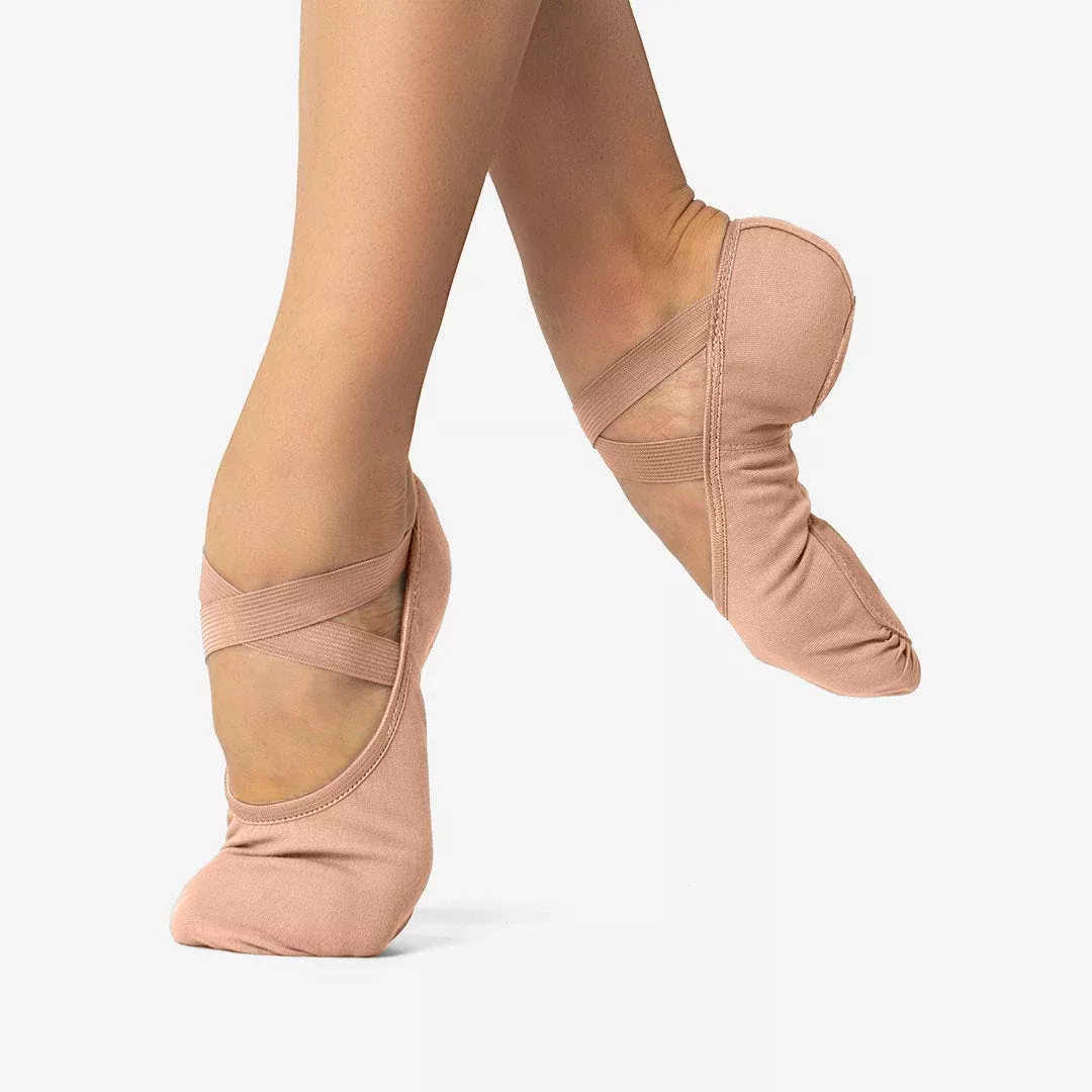 Bliss Stretch Canvas Ballet Slipper - Sand
