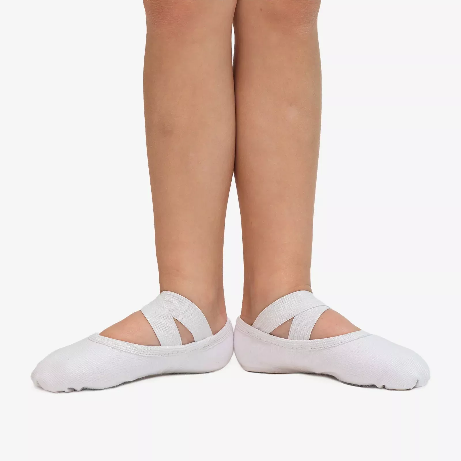 Bliss Stretch Canvas Youth Ballet Slipper - White