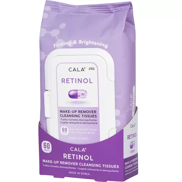 CALA MAKE-UP REMOVER CLEANSING TISSUES - RETINOL