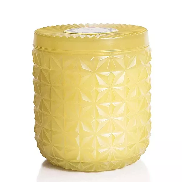 CAPRI BLUE JUMBO FACETED JAR - ALOHA ORCHID