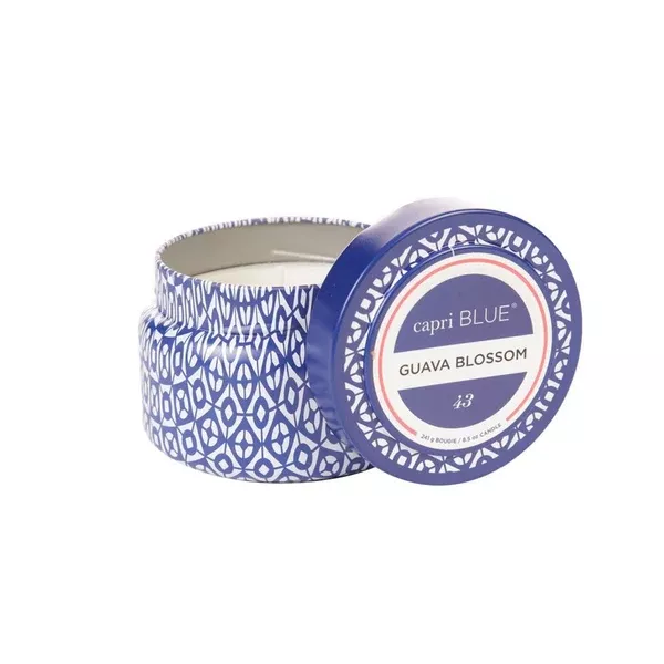 capri-blue-printed-travel-tin-guava-blossom CAPRI BLUE PRINTED TRAVEL TIN - GUAVA BLOSSOM