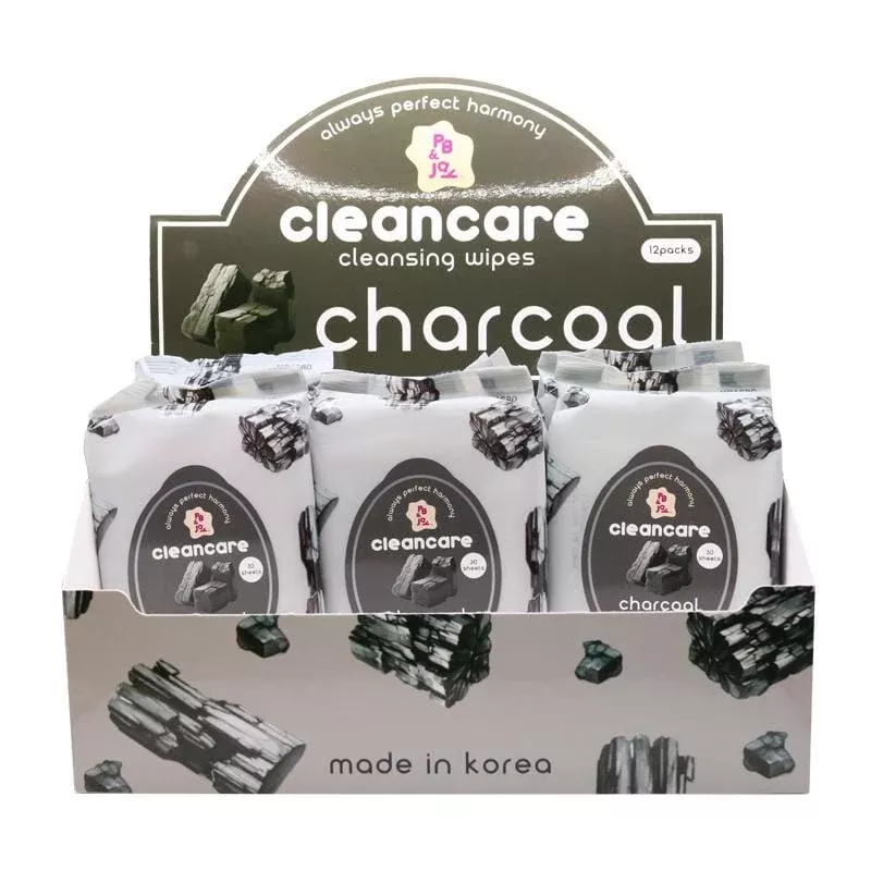 cleancare-cleansing-wipes-charcoal-12-units Cleancare Cleansing Wipes Charcoal (12 units)