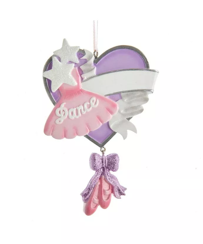 dance-ballet-heart-ornament "Dance" Ballet Heart Ornament