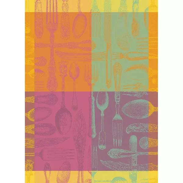 garnier-thiebaut-france-couverts-et-couleurs-orange-kitchen-towel GARNIER-THIEBAUT FRANCE COUVERTS ET COULEURS ORANGE KITCHEN TOWEL