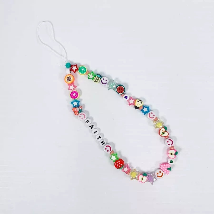 happy-face-apple-faith-beaded-phone-strap-2109-12-units Happy Face Apple Faith Beaded Phone Strap 2109 (12 units)