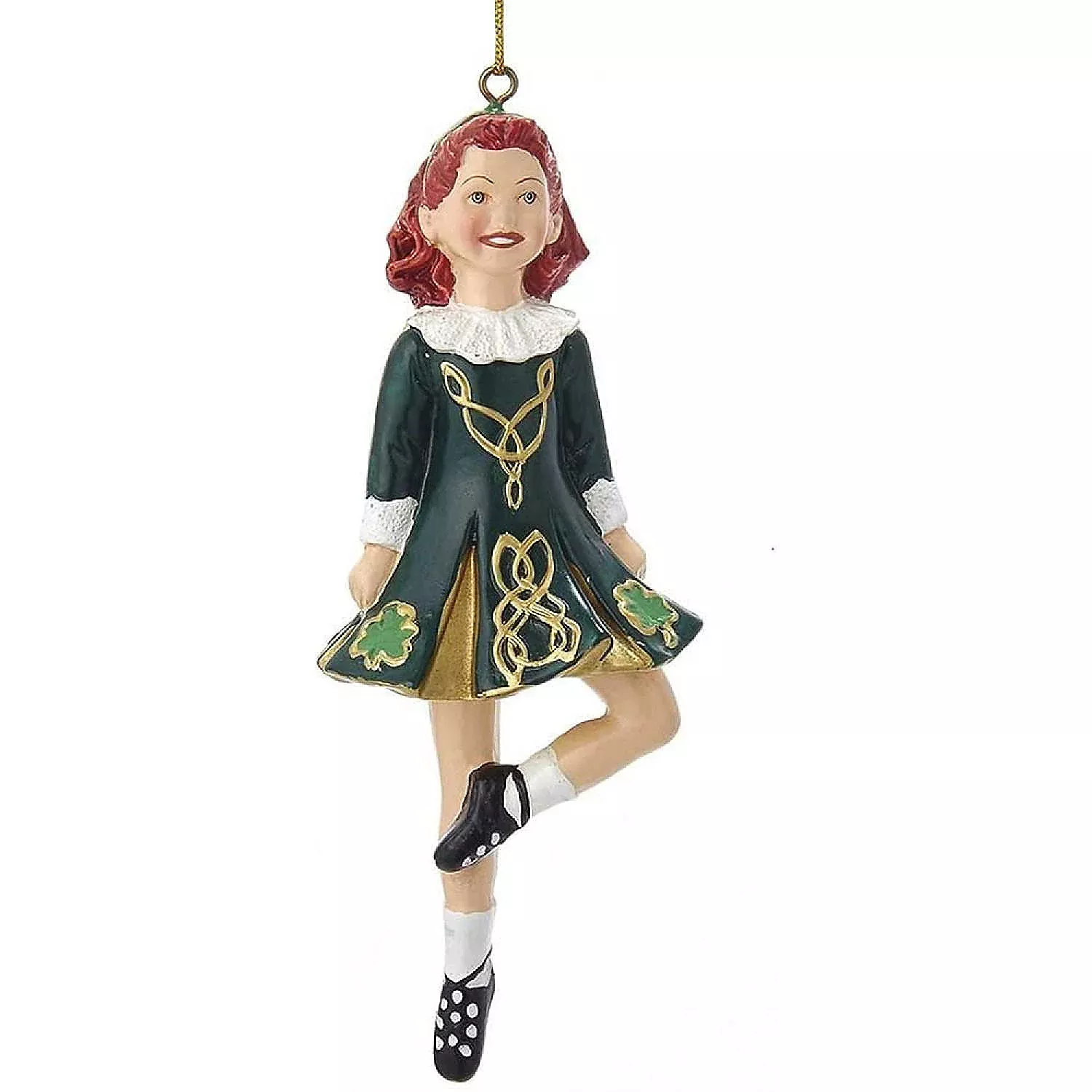 Irish Step Dancer Ornament - Green Dress