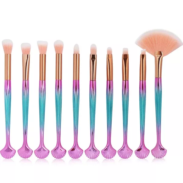 maange-10pc-sea-shell-makeup-brush-set MAANGE 10pc Sea Shell Makeup Brush Set