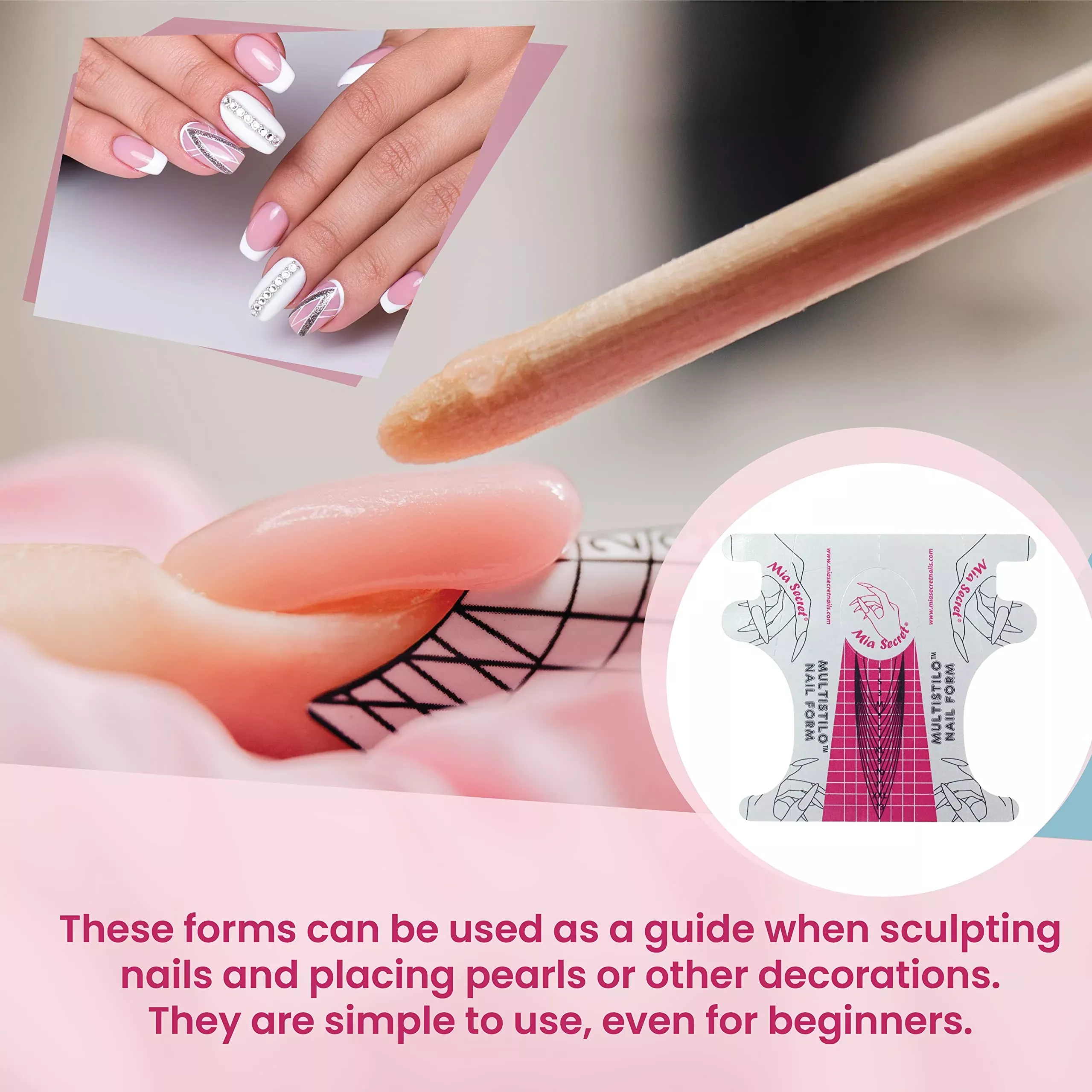 MIA SECRET - NAIL FORMS - PACK(500PCS)