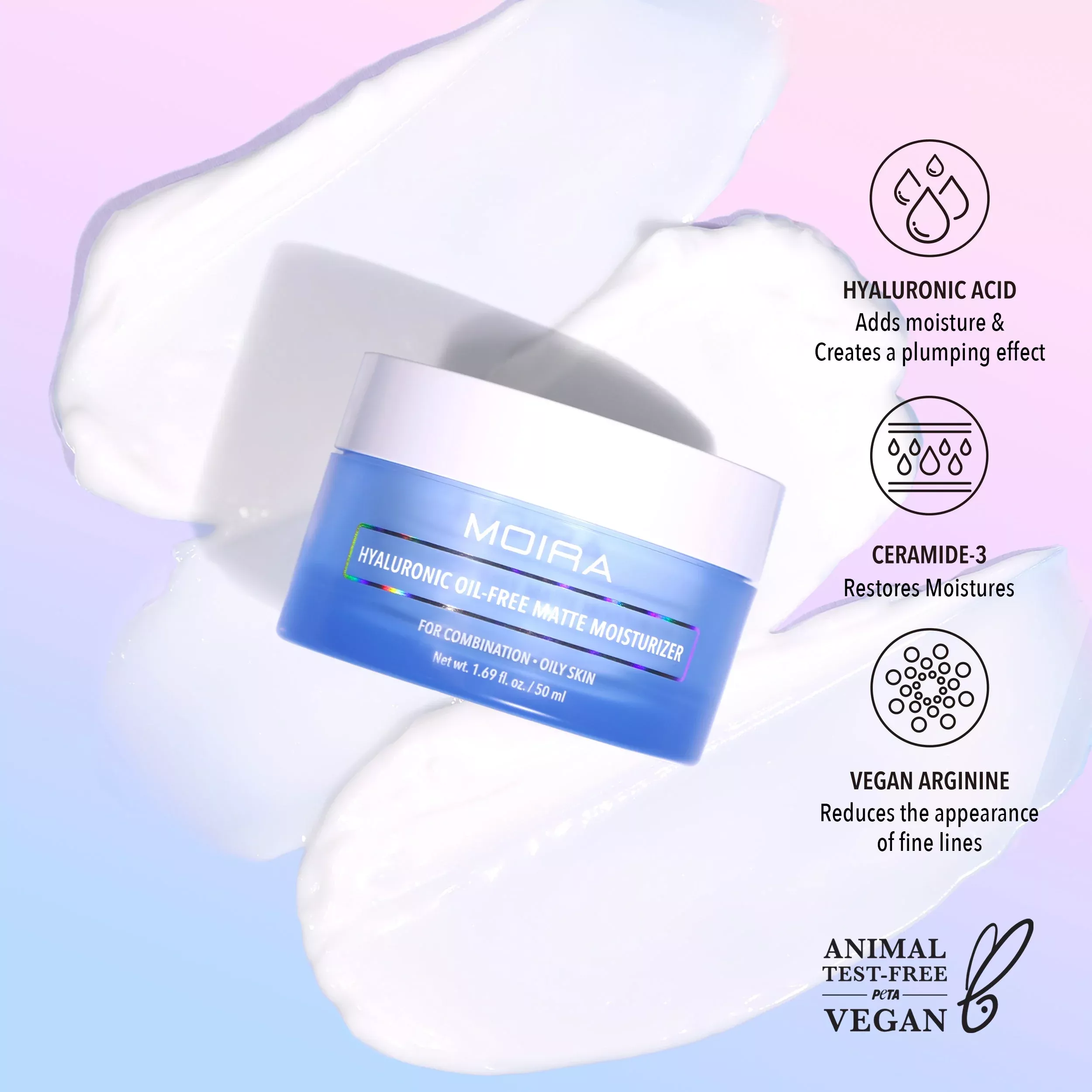 MOIRA - HYALURONIC OIL FREE MATTE MOISTURIZING (3PCS)