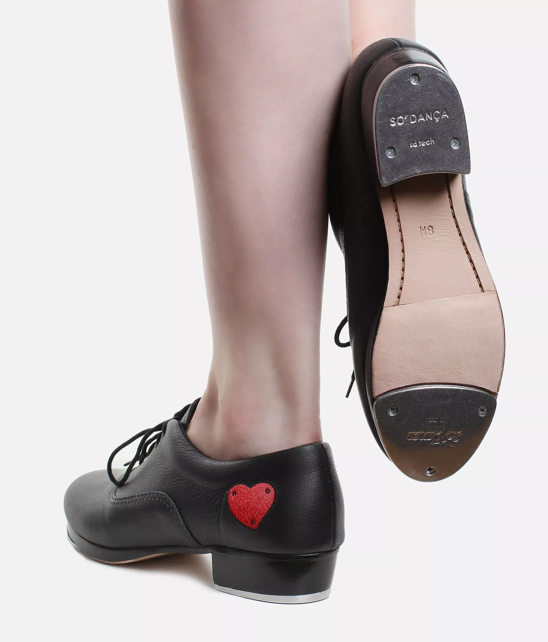 professional-tap-shoe-with-red-heart Professional Tap Shoe with Red Heart