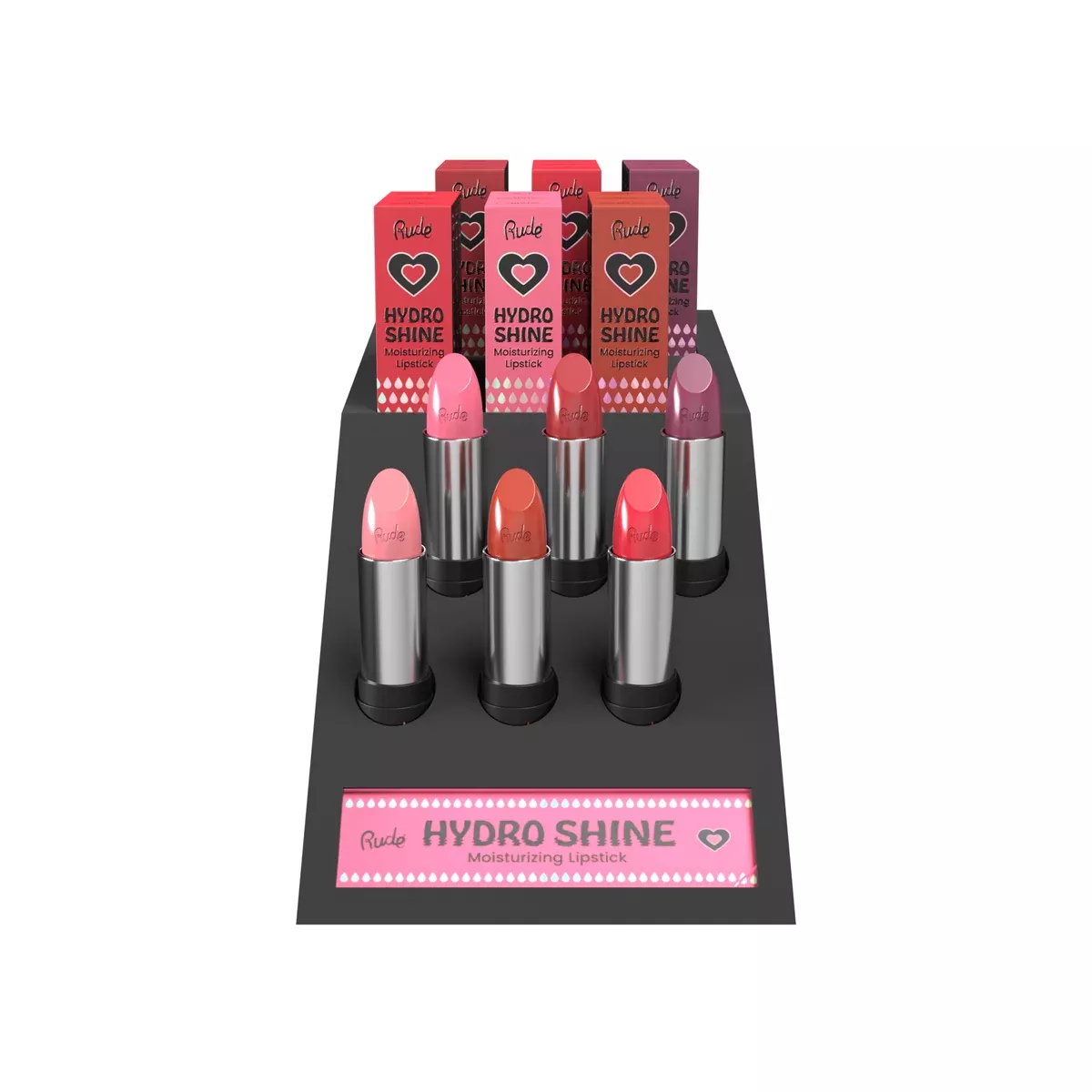 RUDE Hydro ShineMoisturizing Lipstick Display Set 48 pcs