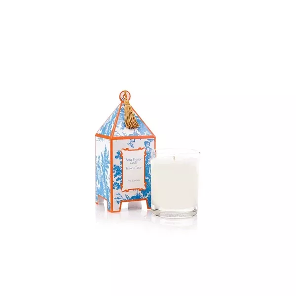 SEDA FRANCE French Tulip Classic Toile Pagoda Box Candle