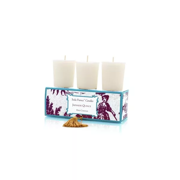 SEDA FRANCE Japanese Quince Classic Toile Votive Candles