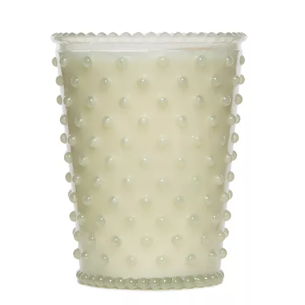 SIMPATICO NO. 42 WHITE FLOWER HOBNAIL GLASS CANDLE