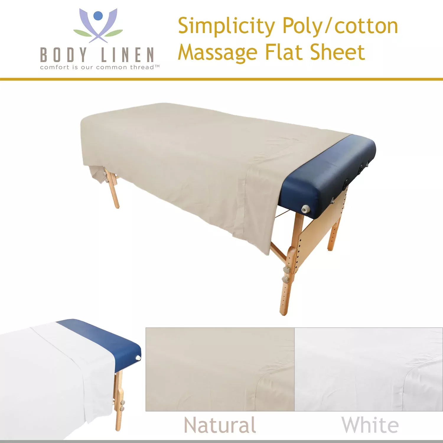 simplicity-poly-cotton-massage-table-flat-sheets Simplicity Poly-cotton Massage Table Flat Sheets