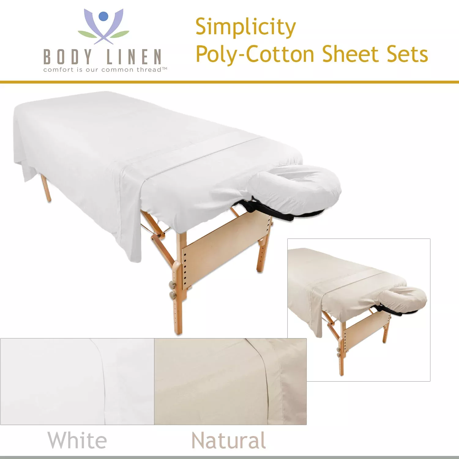 simplicity-poly-cotton-massage-table-sheet-sets Simplicity Poly-Cotton Massage Table Sheet Sets
