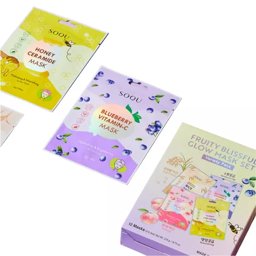 soqu-fruity-blissful-glow-mask-set-12-pack-276-g SOQU - Fruity Blissful Glow Mask Set (12 Pack) - 276 g