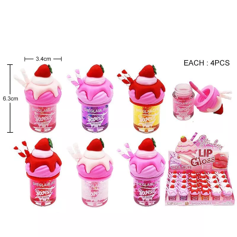 sweet-strawberry-cupcake-lip-gloss-895str-24-units Sweet Strawberry Cupcake Lip Gloss 895STR (24 units)