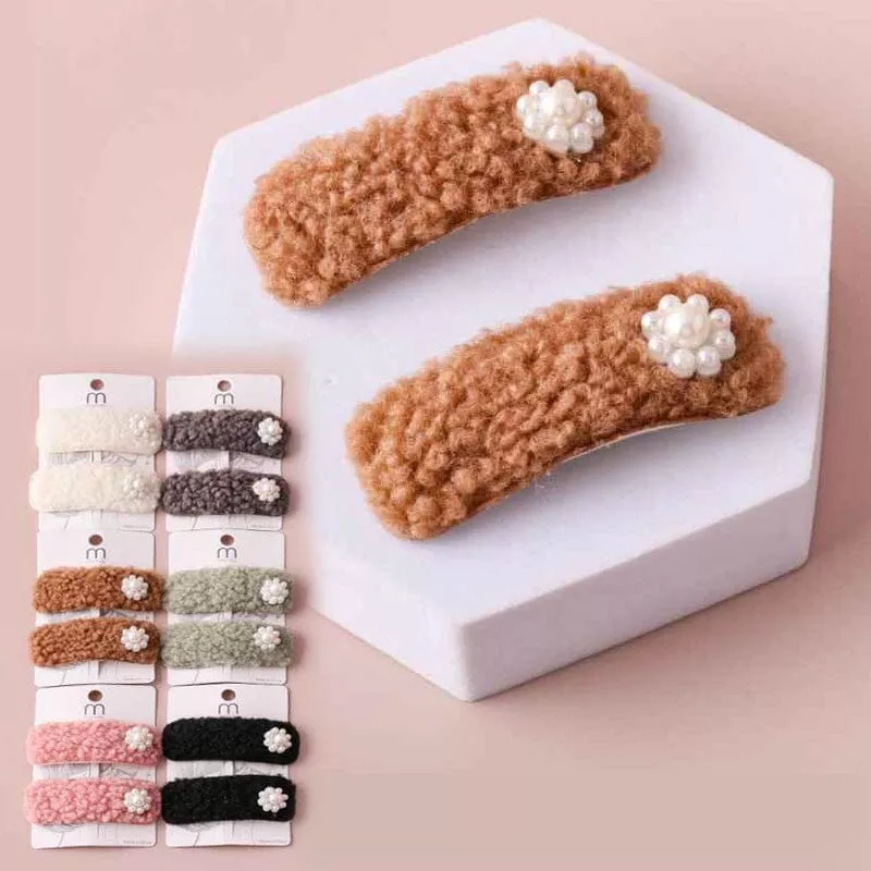 Terry Pearl Flower Snap Clips 7140E (12 units)
