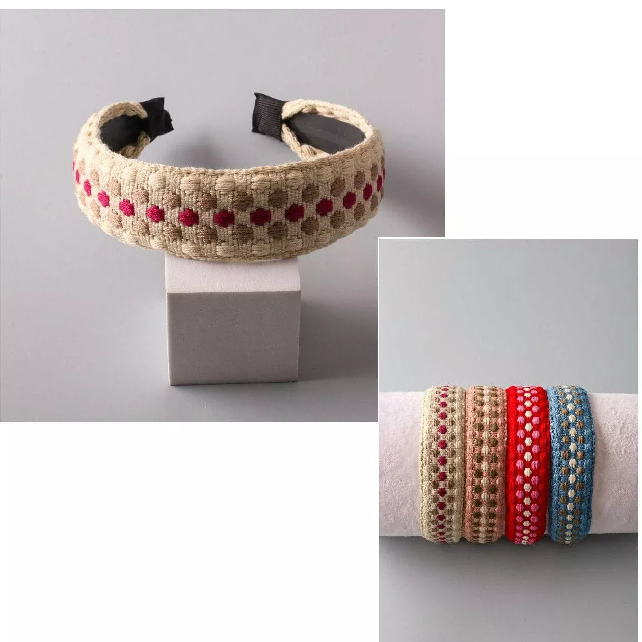 Textured Color Block Headband 13101 (12 units)