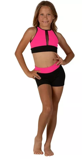 Two-Tone High Waist Pop Short