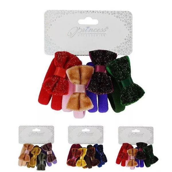 winter-tone-bow-hair-tie-set-50966m-12-units Winter Tone Bow Hair Tie Set 50966M (12 units)