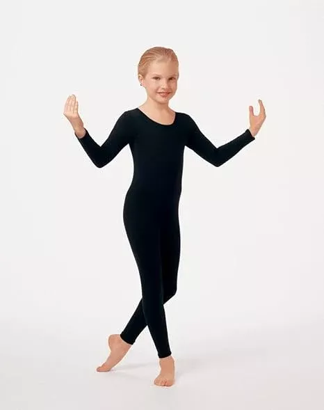 Youth Cotton Lycra Long Sleeve Unitard