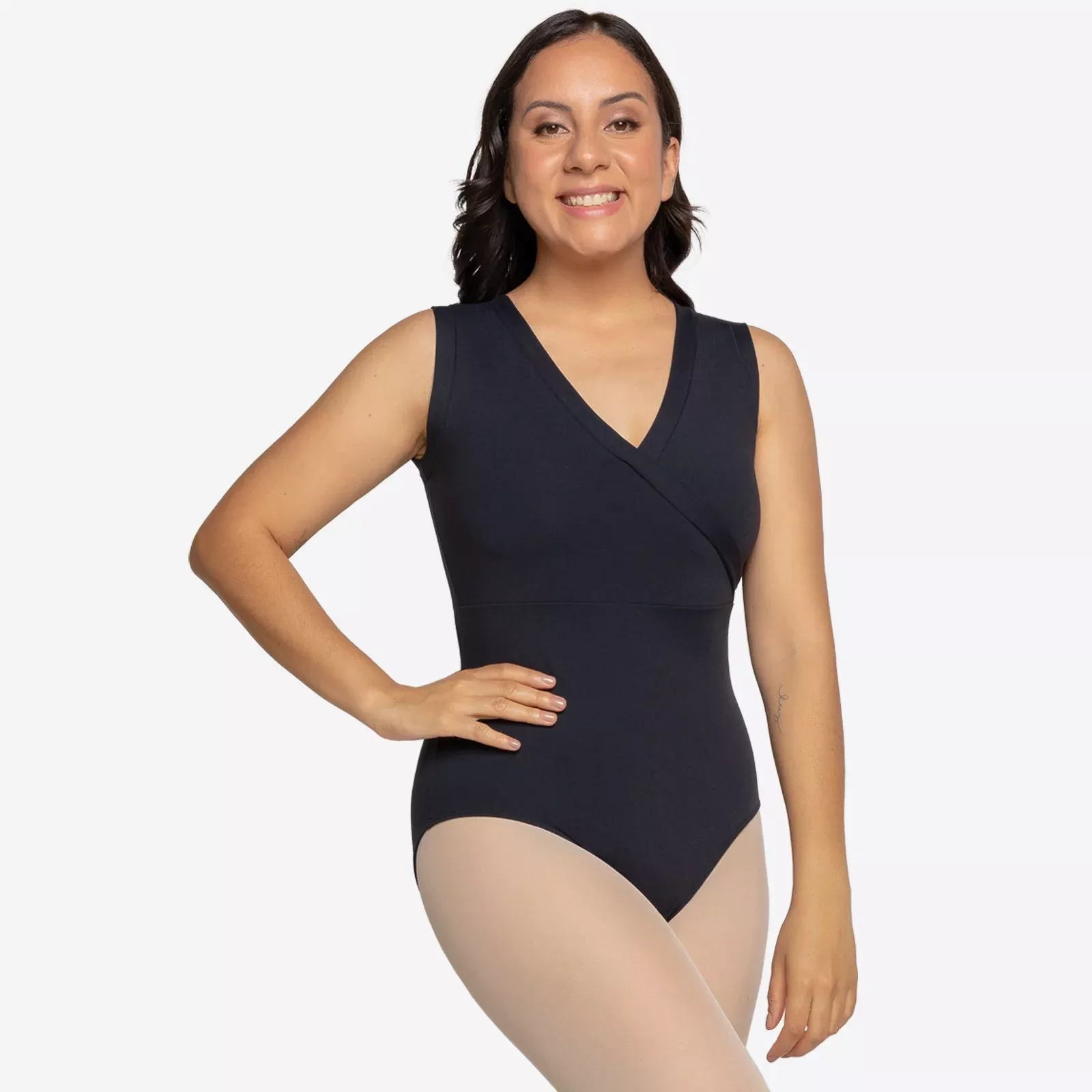 yvonna-mock-wrap-front-leotard Yvonna Mock Wrap Front Leotard