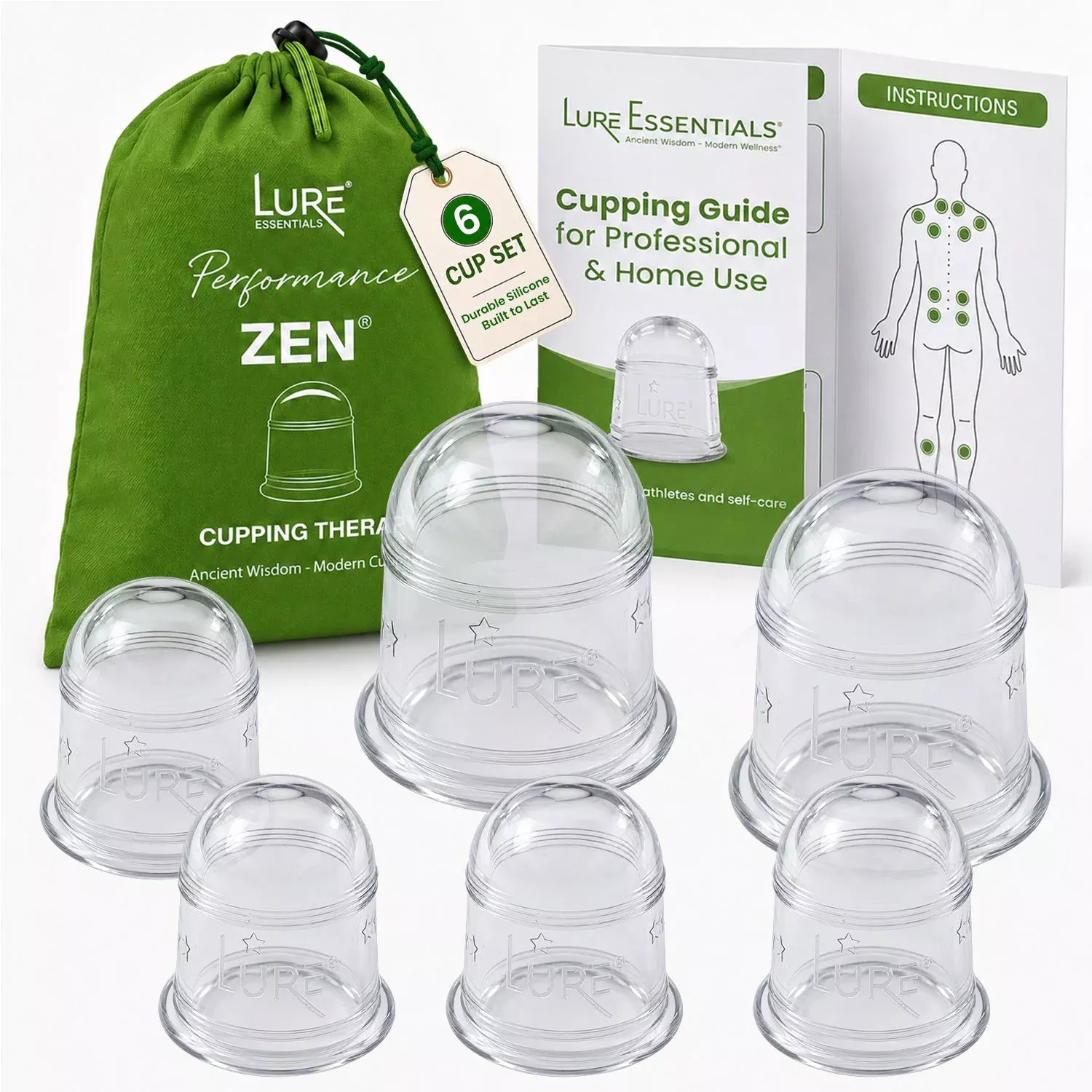 ZEN Cupping Therapy Set - 6 Cups